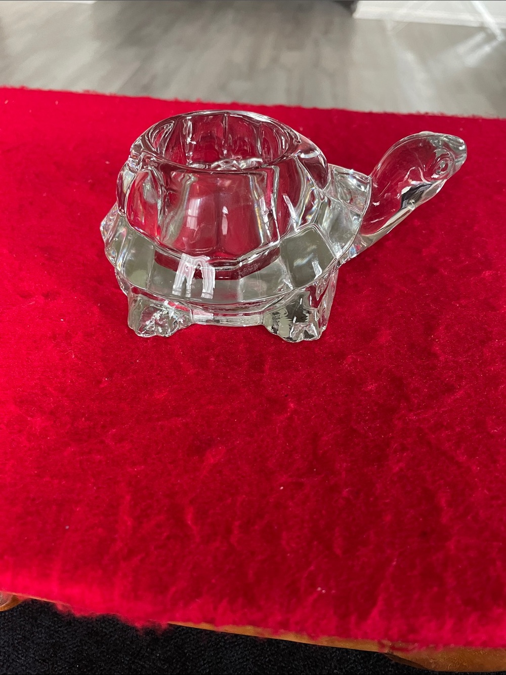 Rare Find Vintage MCM Indiana Clear Glass Votive Candle Holder